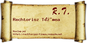 Rechtorisz Tímea névjegykártya