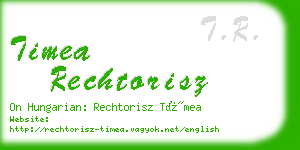 timea rechtorisz business card